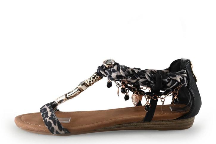 Supercracks Sandalen in maat 40 Zwart, Kleding | Dames, Schoenen, Zwart, Zo goed als nieuw, Sandalen of Muiltjes, Verzenden