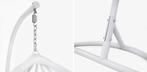 Hangstoel - Ei stoel - met frame - wit-beige - tot 125 kg, Huis en Inrichting, Stoelen, Ophalen of Verzenden, Nieuw