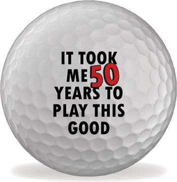 Golfballen bedrukt It Took me 50 Years to Play This Good 3x beschikbaar voor biedingen