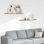vidaXL Wandplank met plank 2 pcs Beige 100 x 9 x 3 cm, Huis en Inrichting, Woonaccessoires | Wandplanken en Boekenplanken, Verzenden