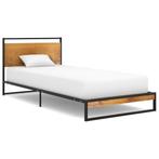 vidaXL Bedframe metaal 100x200 cm, Huis en Inrichting, Slaapkamer | Bedden, 100 cm, Eenpersoons, Verzenden, Zwart