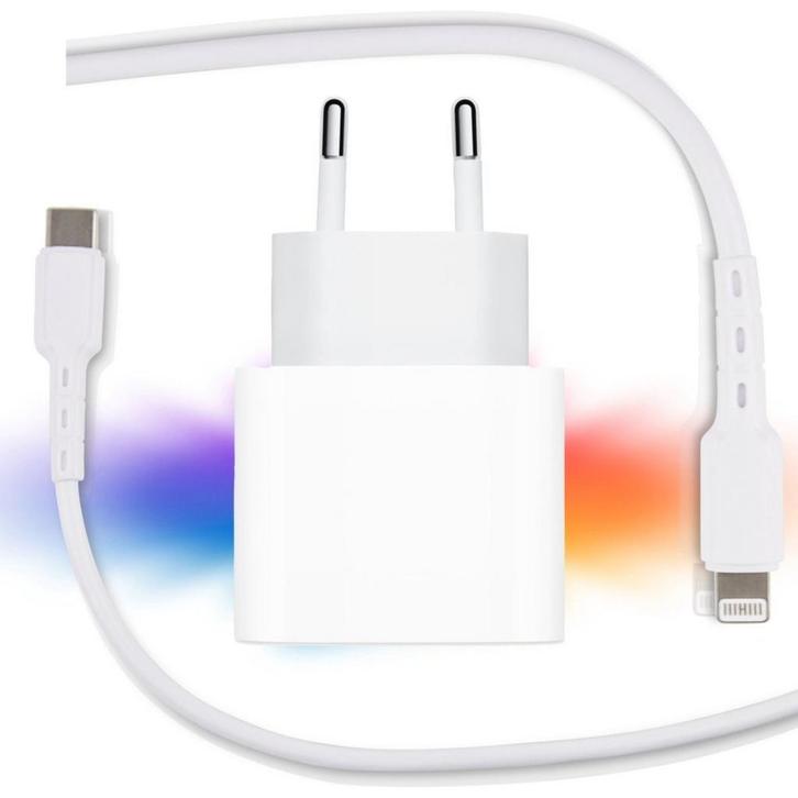 iPhone 13 oplaadstekker 20W USB-C Power oplader met kabel, Telecommunicatie, Mobiele telefoons | Telefoon-opladers, Ophalen of Verzenden