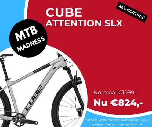 MTB Madness: CUBE Attention SLX hardtail MTB 29 inch, Fietsen en Brommers, Fietsen | Mountainbikes en ATB, Hardtail, Nieuw, Ophalen of Verzenden