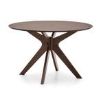 *WOONWINKEL* Kave Home Naanim Ronde Eettafel Walnootfineer 1, Verzenden, Nieuw