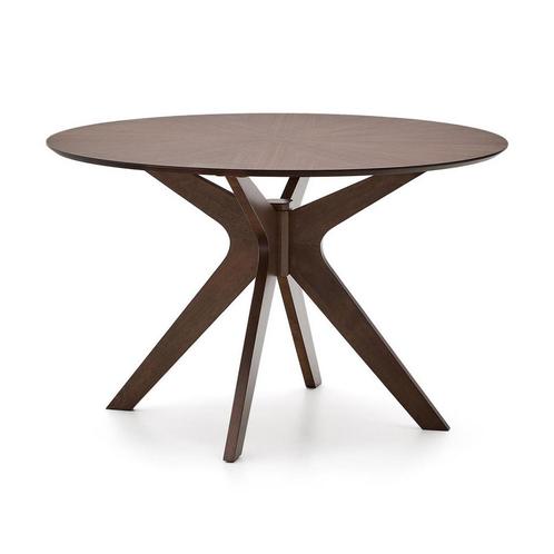 *WOONWINKEL* Kave Home Naanim Ronde Eettafel Walnootfineer 1, Huis en Inrichting, Tafels | Eettafels, Nieuw, Verzenden