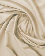 Satijn Crêpe Doubleface Donker Champagne, Nieuw, Beige