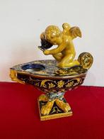 sculptuur, Maiolica italiana con putto - XX secolo - 20 cm -