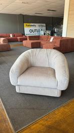 Fauteuil Eclair luxe stof beige creme zetel stoel lounge, Huis en Inrichting, Fauteuils, Ophalen, Eclair Beige Creme Fauteuil