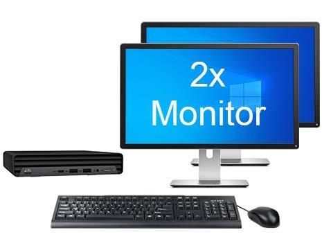 HP Engage Flex Mini i5 10e Gen incl. 2 Monitoren + Windows, Computers en Software, Desktop Pc's, 8 GB, Ophalen of Verzenden
