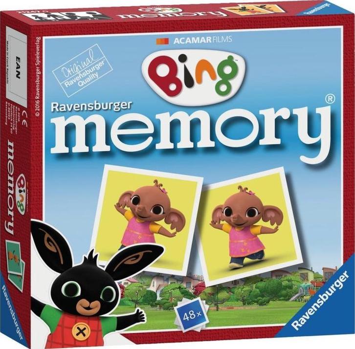 Bing - Mini Memory | Ravensburger - Kinderspellen, Hobby en Vrije tijd, Gezelschapsspellen | Kaartspellen, Nieuw, Verzenden