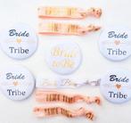 10 delige set met 5 buttons en 5 armbanden Bride Tribe, Hobby en Vrije tijd, Nieuw, Versiering, Geboorte of Huwelijk, Verzenden