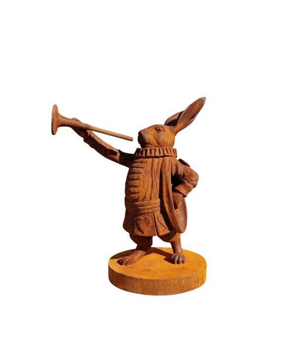 Beeld, XL: Alice in Wonderland Rabbit 63kg - 88 cm - IJzer, Antiek en Kunst, Curiosa en Brocante