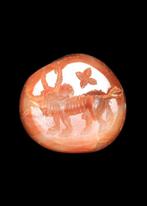 Sasanian Agate Stempelzegel met hoornend viervoetig dier