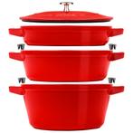 GGM Gastro | STAUB | STACKABLE SET - Kookpannenset - 3 stuks, Huis en Inrichting, Keuken | Potten en Pannen, Verzenden, Nieuw