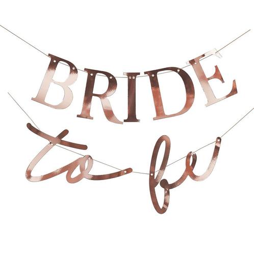 Rose Gouden Slinger Bride To Be 1,5m, Hobby en Vrije tijd, Feestartikelen, Nieuw, Verzenden