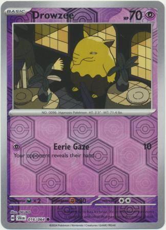 Drowzee 016/064 reverse holo Shrouded fable, Hobby en Vrije tijd, Verzamelkaartspellen | Pokémon, Losse kaart, Nieuw, Foil, Ophalen of Verzenden
