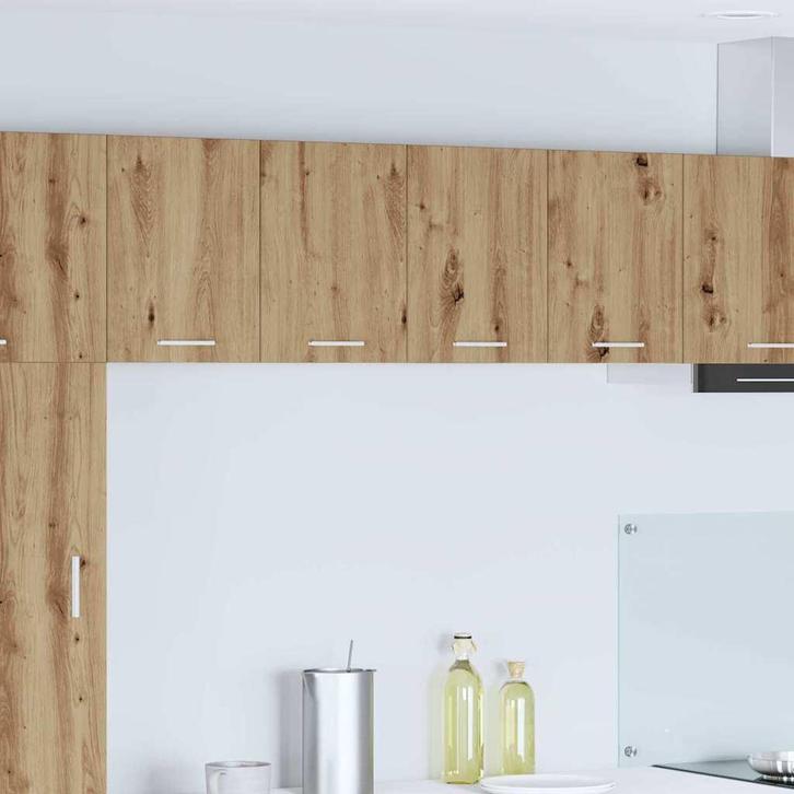 vidaXL Hangkast Riga Ambachtelijke Eik en Wit 60 x 31 x 40, Huis en Inrichting, Keuken | Keukenelementen, Bruin, Nieuw, Verzenden