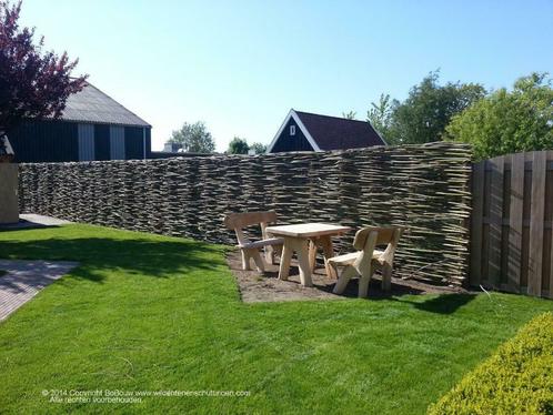 Wilgentenenschutting laten plaatsen; kies voor vakmanschap !, Tuin en Terras, Schuttingen, 3 tot 6 meter, Nieuw, Hout, 2 meter of meer