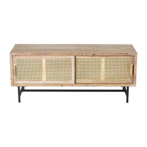Webbing Sumatra dressoir - metalen poten - 50x120x42 cm, Huis en Inrichting, Kasten | Dressoirs, Verzenden