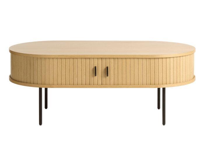 Salontafel Nola Ovaal 120x60 cm - Naturel, Huis en Inrichting, Tafels | Salontafels, Nieuw, Ophalen of Verzenden