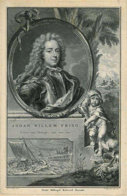 Portrait of John William Friso, Prince of Orange, Antiek en Kunst, Kunst | Etsen en Gravures