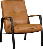Leren fauteuil - Echt leer, Industrieel, Comfortabel en kies, Huis en Inrichting, Fauteuils, Nieuw, Ophalen of Verzenden, 50 tot 75 cm