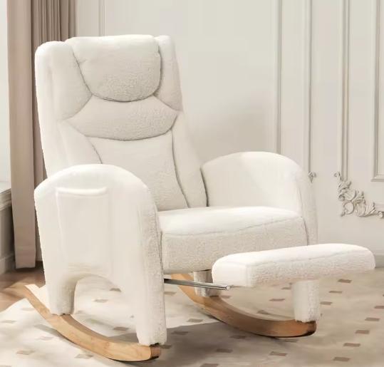 Comfortabele Loungestoel – Roze Schommelstoel voor Woonkamer, Huis en Inrichting, Stoelen, Nieuw, Verzenden