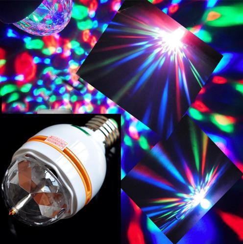 LED - Roterende - Sound Acitvated - Discolamp - RGB - E27, Huis en Inrichting, Lampen | Losse lampen, Nieuw, Ophalen of Verzenden