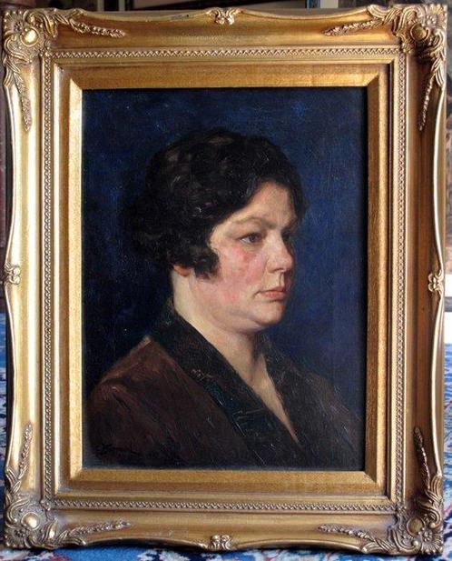 Cornelis Koppenol (1866-1946) - Potret van Anna Koppenol, Antiek en Kunst, Kunst | Schilderijen | Klassiek