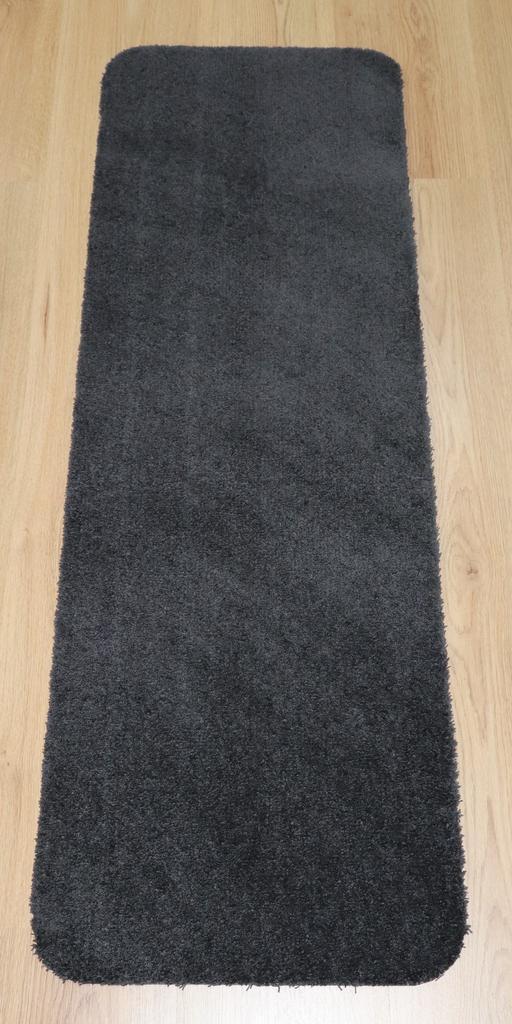Wastafelmat/Badkamermat Soft zwart antraciet 40x120 antislip, Huis en Inrichting, Badkamer | Badtextiel en Accessoires, Zwart