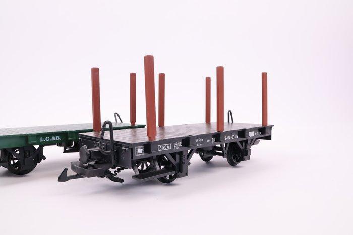 LGB G - Modeltrein goederenwagon (2) - Twee rongenwagons -, Hobby en Vrije tijd, Modeltreinen | Overige schalen
