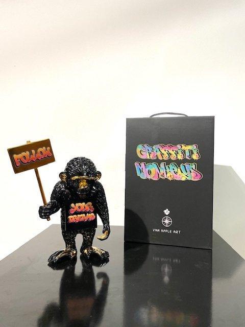 Van Apple - Graffiti Monkey - Follow Your Dreams, Antiek en Kunst, Kunst | Designobjecten