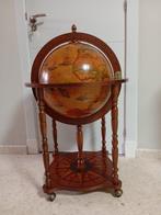 Globe bar - Hout, pasta, Verguld messing - Wereldbol