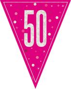 50 Jaar Slinger Roze 2,5m, Verzenden, Nieuw