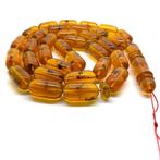 Exclusieve Tesbih gebedsrozenkrans Amber kralen met insecten