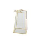 Lantaarn met gouden rand en handvat H20CM, Verzenden, Nieuw