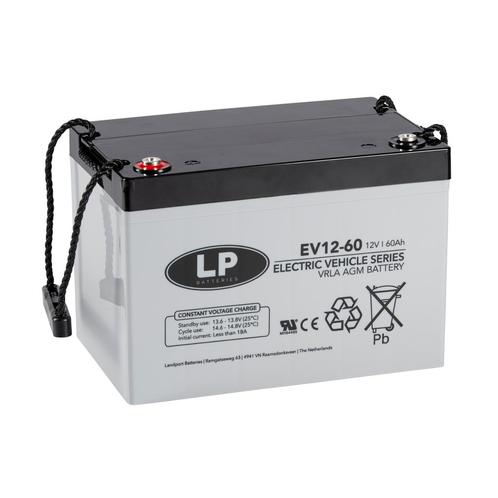 Landport (LP) AGM EV12-60 deep cycle accu 12 v 60 Ah VRLA, Caravans en Kamperen, Camper-accessoires, Nieuw, Ophalen of Verzenden