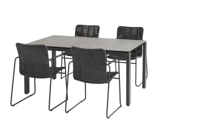 Taste by 4 Seasons Palma tuinset antraciet met Goa tafel HPL, Tuin en Terras, Tuinsets en Loungesets, Ophalen of Verzenden