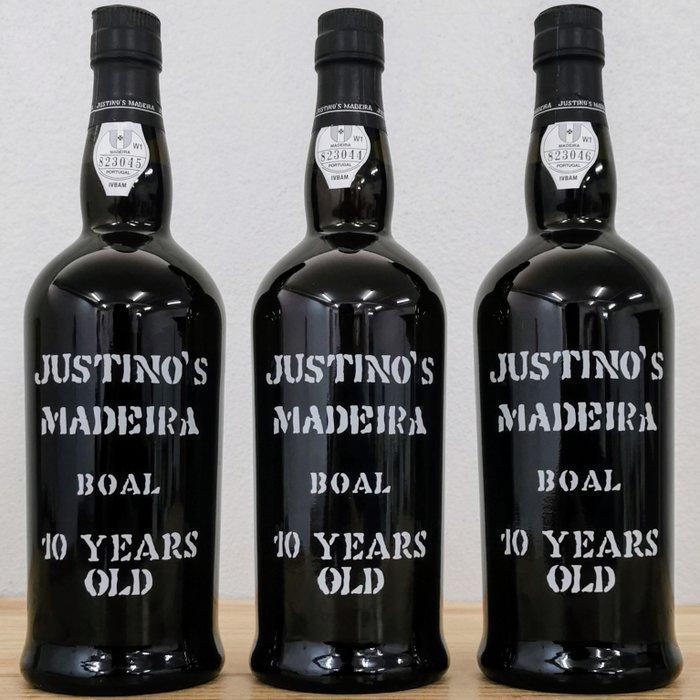 Justinos 10 Years Old Boal - Madeira - 3 Flessen (0.75, Verzamelen, Wijnen