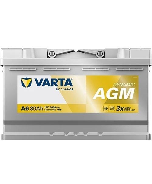 Varta Auto accu 12 volt 80 Ah Dynamic AGM type A6, Auto-onderdelen, Accu's en Toebehoren, Nieuw, Ophalen of Verzenden