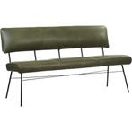 Leren eetkamerbank Solid - Granada Moss (olijf/groen) -, Huis en Inrichting, Banken | Bankstellen, 150 tot 200 cm, Nieuw, Ophalen of Verzenden