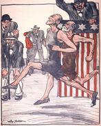 Spotprent over Amerikaanse verkiezing tijdens Eerste Were..., Antiek en Kunst, Verzenden