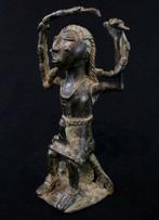 Figuur - Baule Bronzen Mami Wata Standbeeld - Ivoorkust