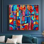 Ksavera - Cubism A1358 - abstract painting on XXL canvas