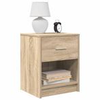 vidaXL Nachtkastjes 2 st met lade 40x34x50 cm sonoma, Verzenden, Nieuw, Hout