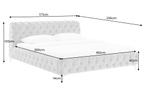 Design tweepersoonsbed MODERN BAROK 160x200cm grijs fluweel, Nieuw, Ophalen of Verzenden