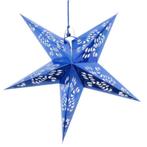 Decoratie kerstster lampion blauw 60 cm - Kerststerren, Diversen, Kerst, Ophalen of Verzenden, Nieuw