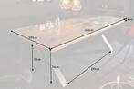Massief houten eettafel BARRACUDA 220cm naturel teakhout, Huis en Inrichting, Tafels | Eettafels, Ophalen of Verzenden, Nieuw