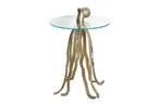 Ronde bijzettafel WILDLIFE OCTOPUS 70cm messing goud metalen, Huis en Inrichting, Nieuw, Ophalen of Verzenden