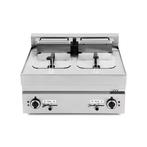 Unni-cooking | Friteuse | 10+10L | 400V | Aftapkranen | 700x, Ophalen of Verzenden, Nieuw in verpakking